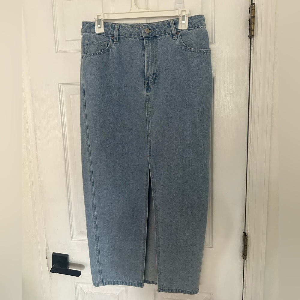 Denim Midi Skirt